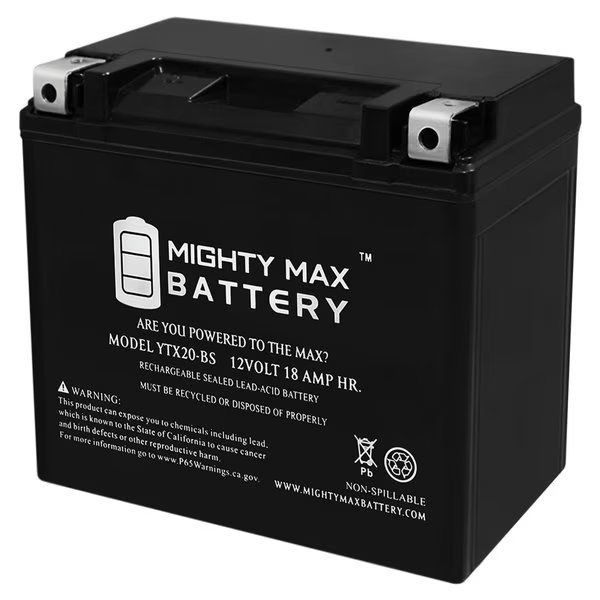 12V 18Ah Battery Replaces Arctic Cat 545 Alterra 550, TRV, LTD 10-17, Mighty Max Battery, Mfr#: MAX3941564